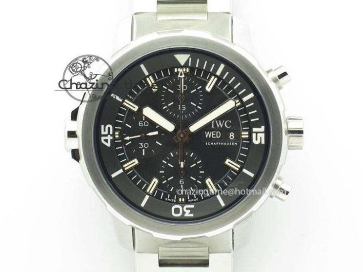 MIROTIME 0504 Classic Aquatimer Chrono IW376803 V6F 1:1 Best Edition Black Dial On SS Bracelet A 7361